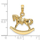 Polished 3-D Rocking Horse Charm - WBC
