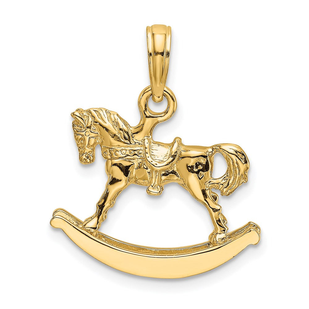 Polished 3-D Rocking Horse Charm - WBC