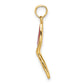 3-D and Beveled with Red Enamel Masquerade Mask Pendant - WBC