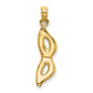3-D and Beveled with Red Enamel Masquerade Mask Pendant - WBC