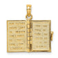 Blue Enameled 3-D Bible with Lord's Prayer and Moveable Pages Pendant - WBC
