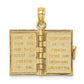Blue Enameled 3-D Bible with Lord's Prayer and Moveable Pages Pendant - WBC