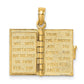 Blue Enameled 3-D Bible with Lord's Prayer and Moveable Pages Pendant - WBC