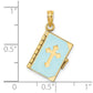 Blue Enameled 3-D Bible with Lord's Prayer and Moveable Pages Pendant - WBC