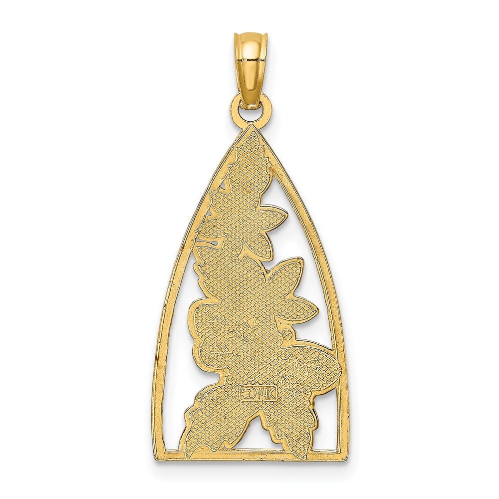 Enameled Bumblebee and Flowers Triangle Charm - WBC