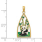 Multi-color Enamel Panda Bear and Bamboo Charm - WBC