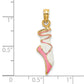 3-D Pink and Enameled Ballet Shoe Charm - WBC