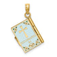 3-D Multi-color Enamel Butterfly Ecclesiastes 3:1 Book with Moveable Pages Pendant - WBC