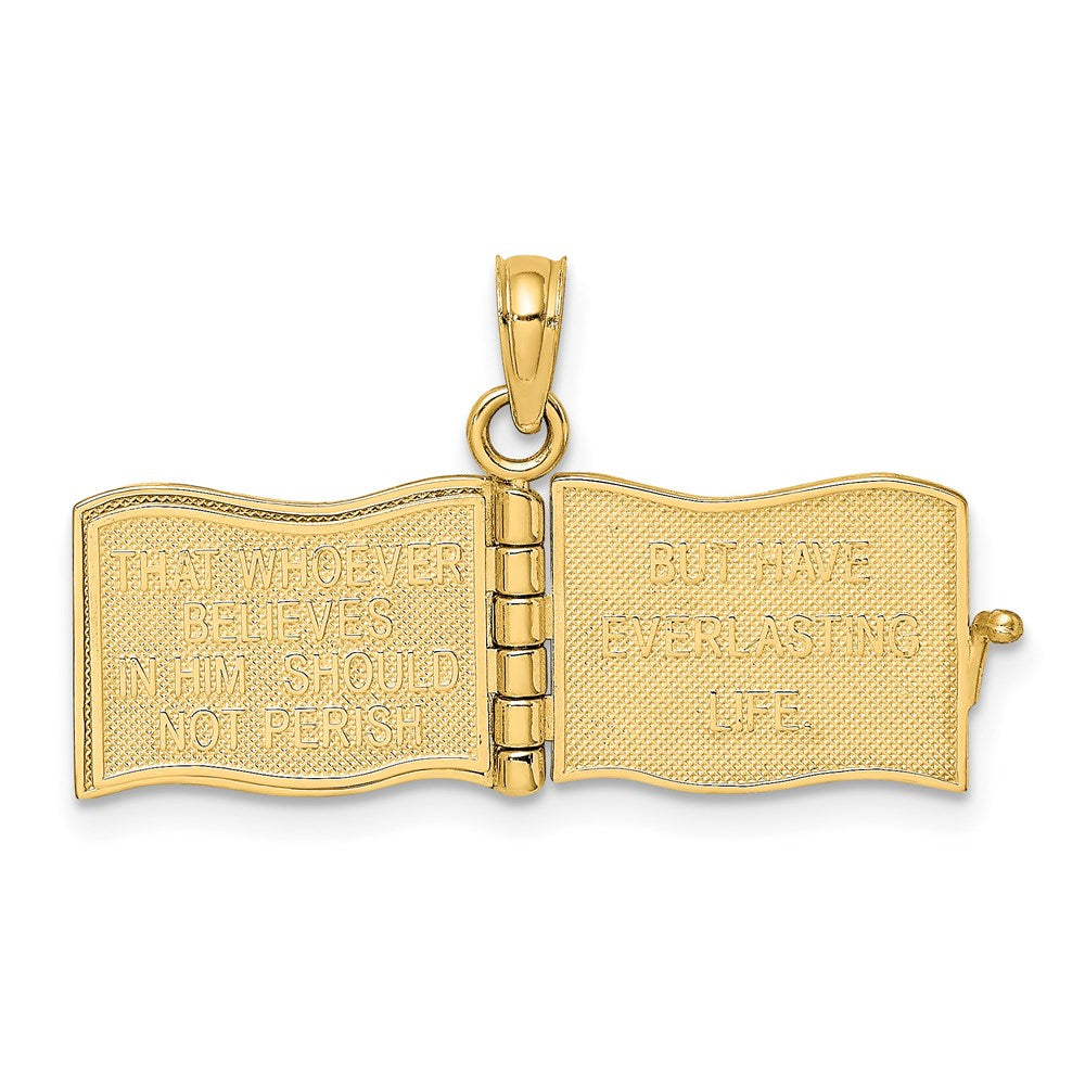3-D Enameled John 3:16 Book W/Moveable Pages Charm - WBC