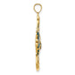 Blue Enameled Large Angelfish Charm - WBC