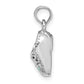 3-D Light Blue Enamel Baby Shoe Charm - WBC