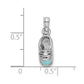 3-D Light Blue Enamel Baby Shoe Charm - WBC