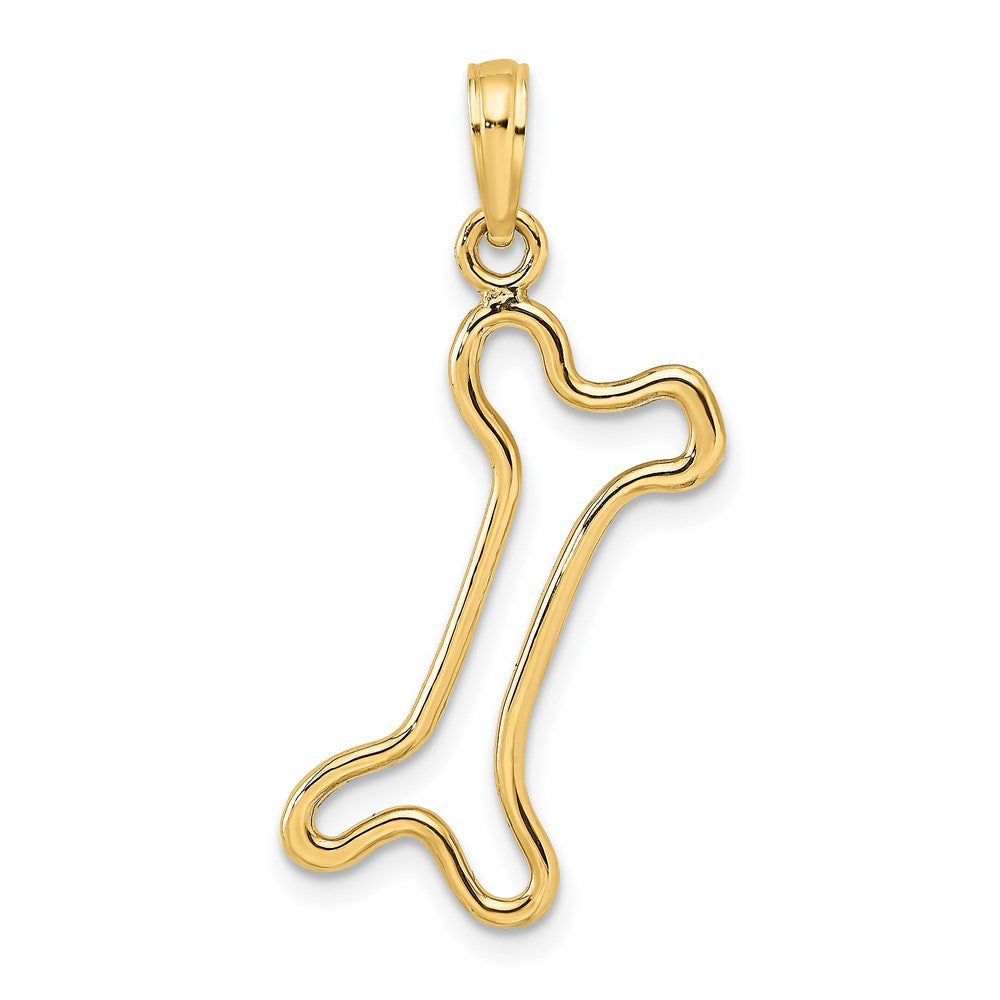 Cut-Out Polished Dog Bone Charm - WBC