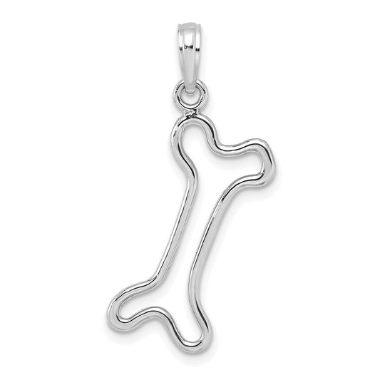 Cut-Out Polished Dog Bone Charm - WBC