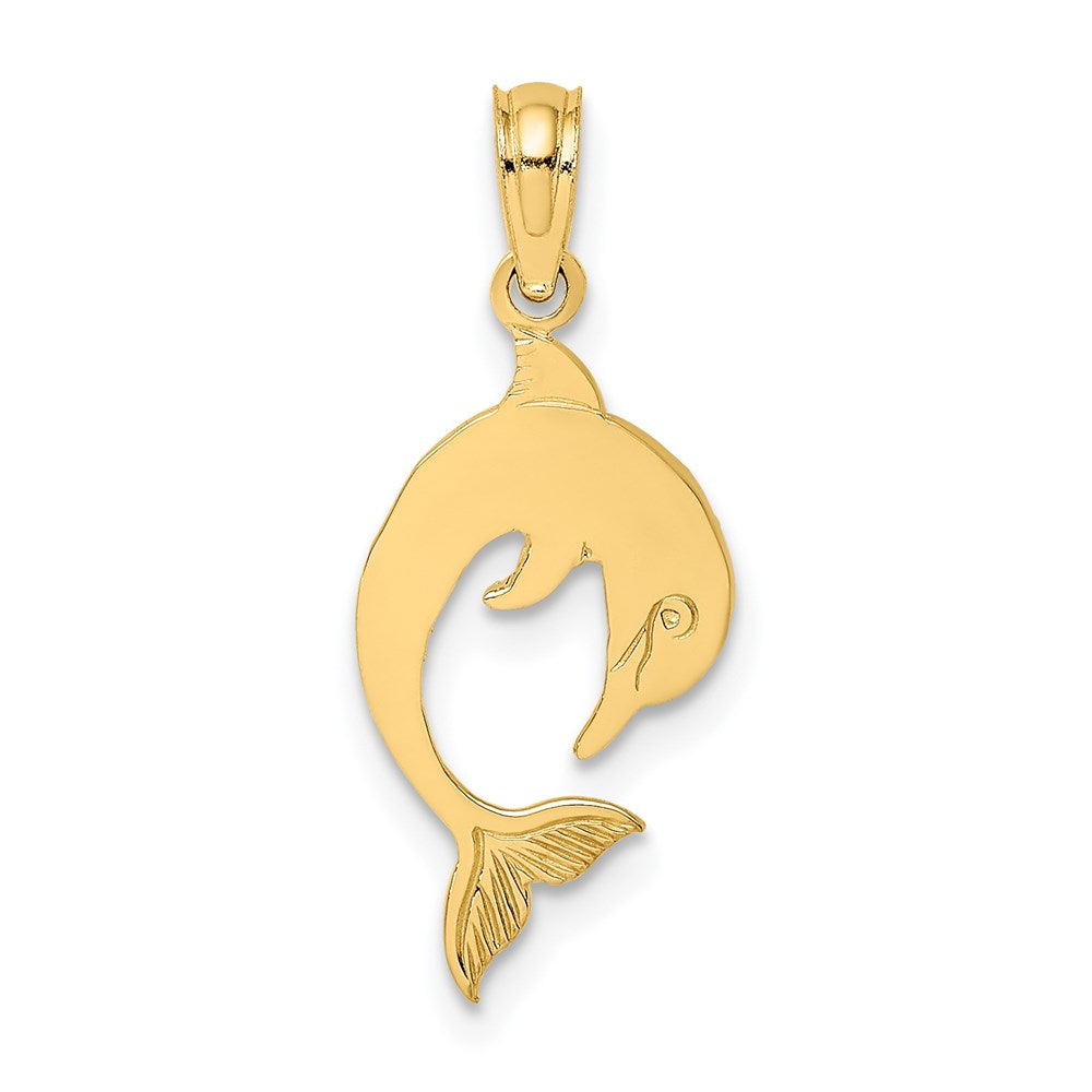 Flat and Polished Dolphin Charm - WBC