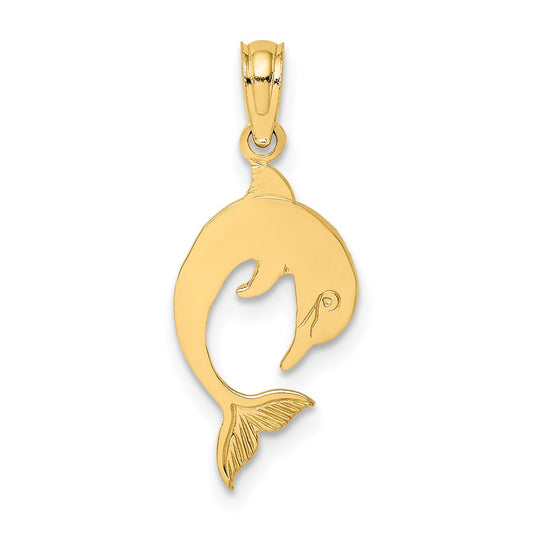 Flat and Polished Dolphin Charm - WBC