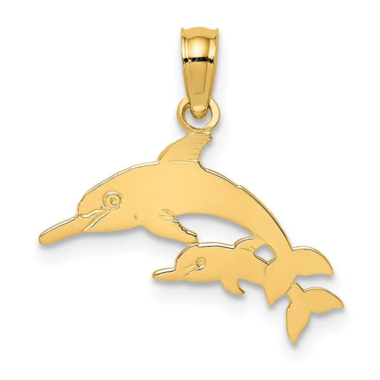 Mother and Calf Dolphin Charm - WBC