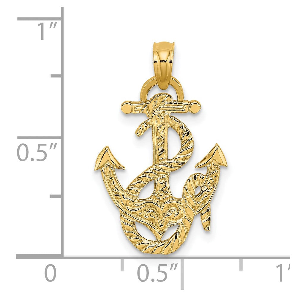 Polished Anchor and Rope Charm - WBC