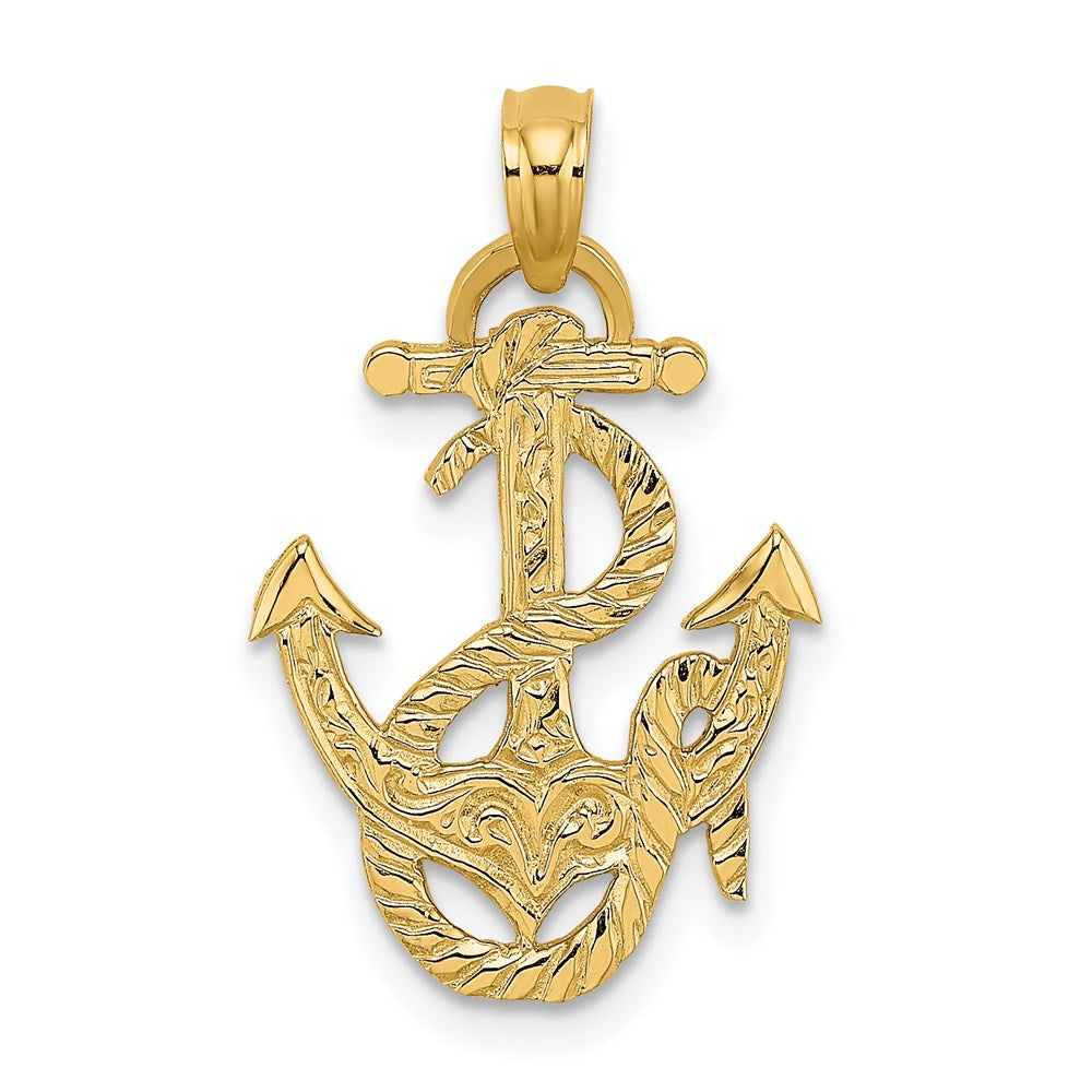 Polished Anchor and Rope Charm - WBC