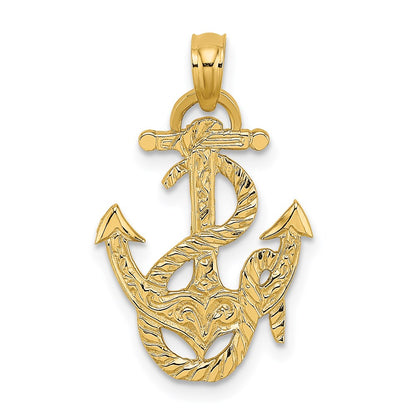Polished Anchor and Rope Charm - WBC