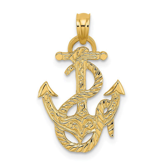 Polished Anchor and Rope Charm - WBC