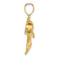 Polished and Textured Open Mouth Dolphin Charm - WBC