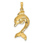 2-D Polished Dolphin Jumping Charm - WBC