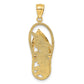 Polished Dolphin Flip-Flop Charm - WBC