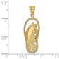 Polished Dolphin Flip-Flop Charm - WBC