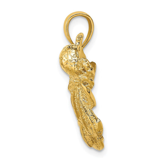 Polished and Textured Dolphin and Octopus Pendant - WBC