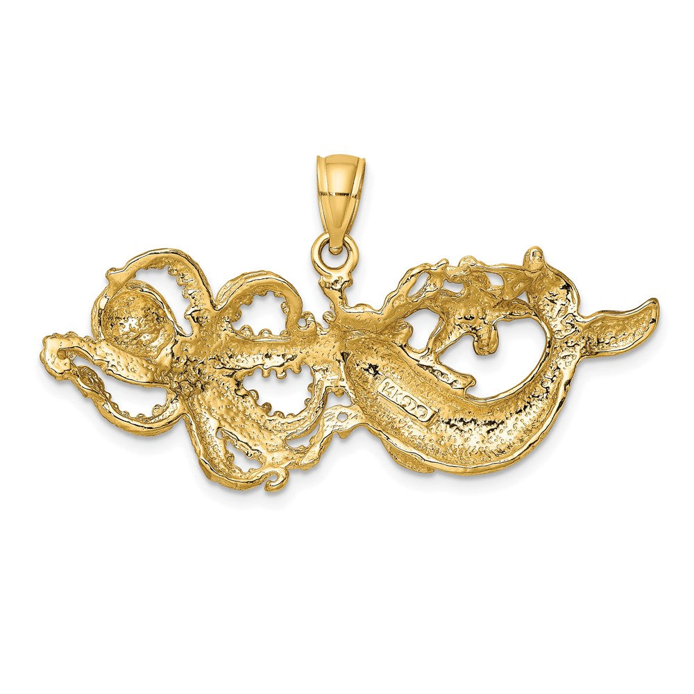 Polished and Textured Dolphin and Octopus Pendant - WBC