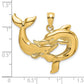 Polished Two Dolphins Together Charm - WBC