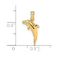 3-D Polished Mini Dolphin Jumping Charm - WBC