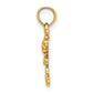 Textured Mini Double Dolphins and Waves Charm - WBC