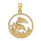 Double Dolphins In Circle Charm - WBC