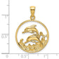 Double Dolphins In Circle Charm - WBC