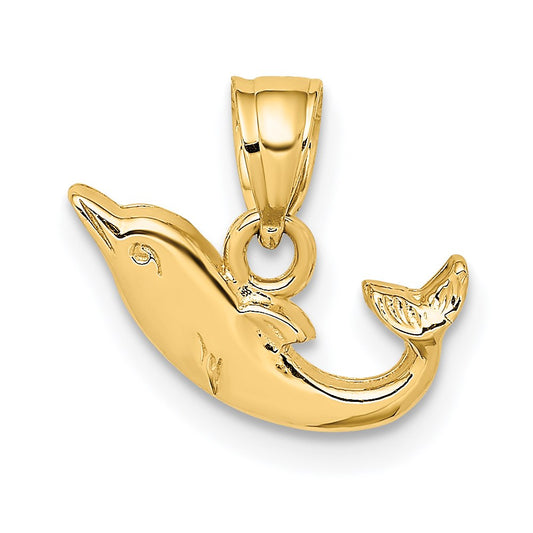 Polished Mini Dolphin Charm - WBC