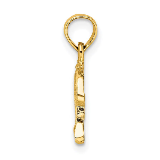 Textured Mini Dolphin Jumping Charm - WBC