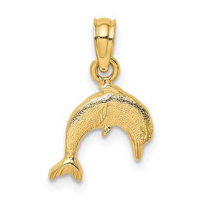 Textured Mini Dolphin Jumping Charm - WBC