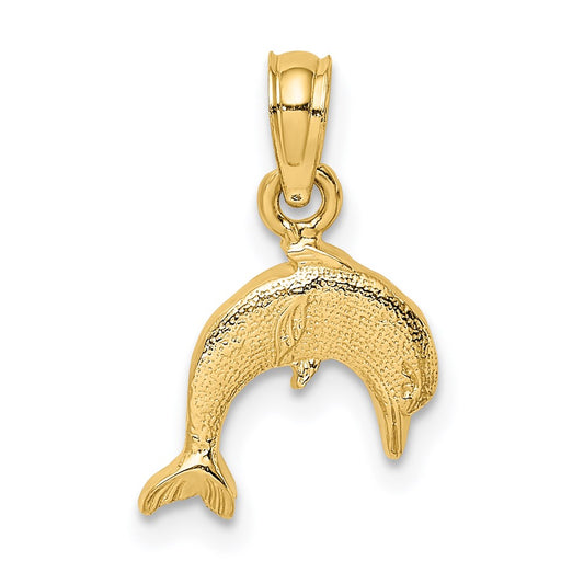 Textured Mini Dolphin Jumping Charm - WBC