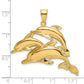 Large 2-D Three Dolphins Charm - WBC