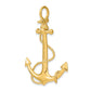 3-D Large Anchor with Rope Charm - WBC
