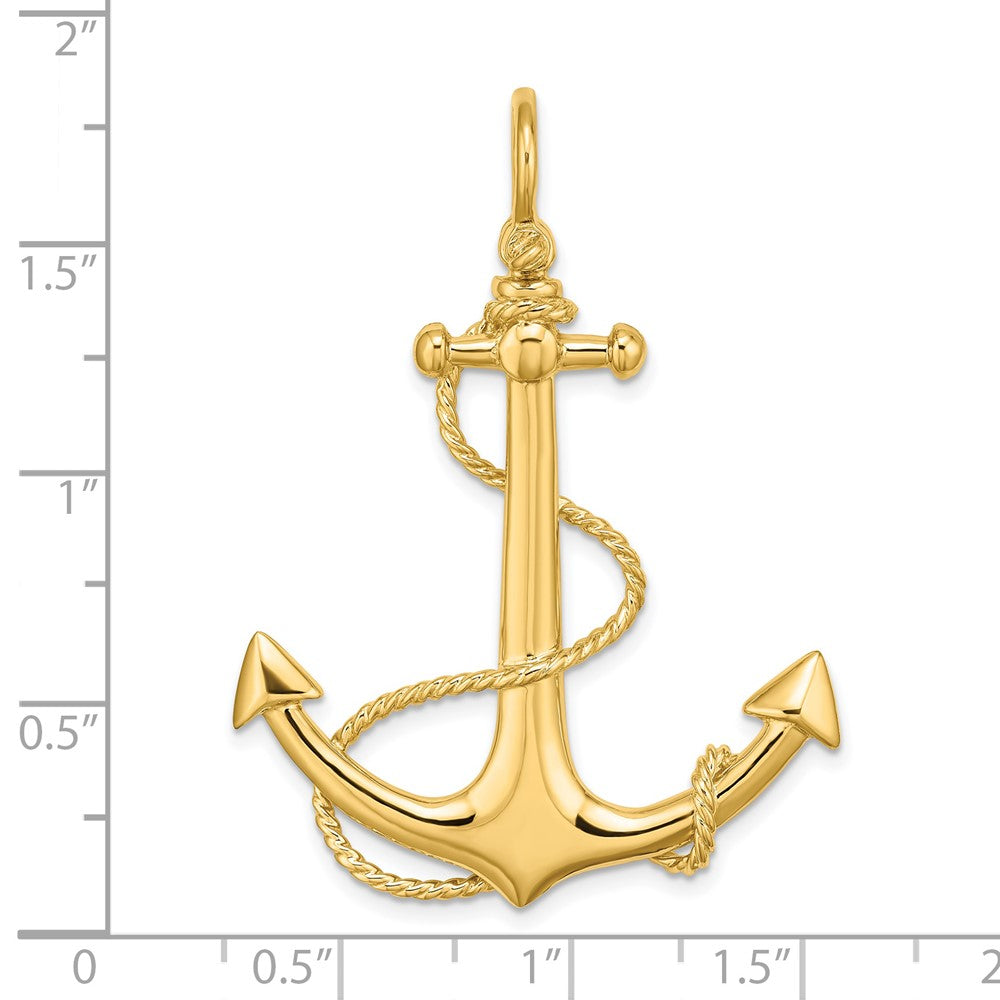 3-D Large Anchor with Rope Charm - WBC