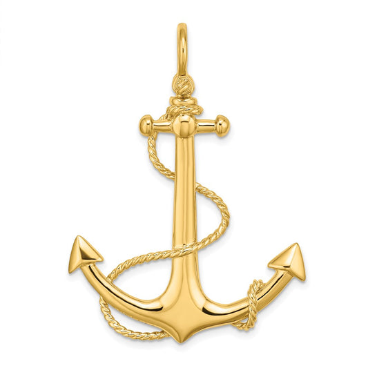 3-D Large Anchor with Rope Charm - WBC