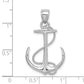3-D Polished and Textured Anchor with Rope Charm - WBC