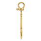 3-D Polished Large Anchor with Shackle Bail Charm - WBC