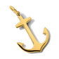 3-D Polished Large Anchor with Shackle Bail Charm - WBC