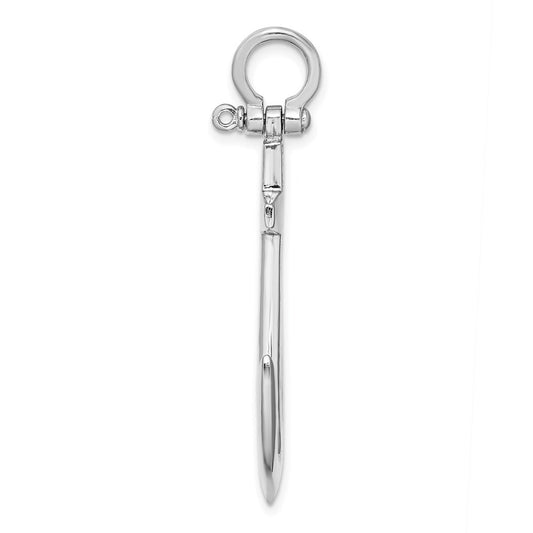 3-D Polished Large Anchor Charm - WBC