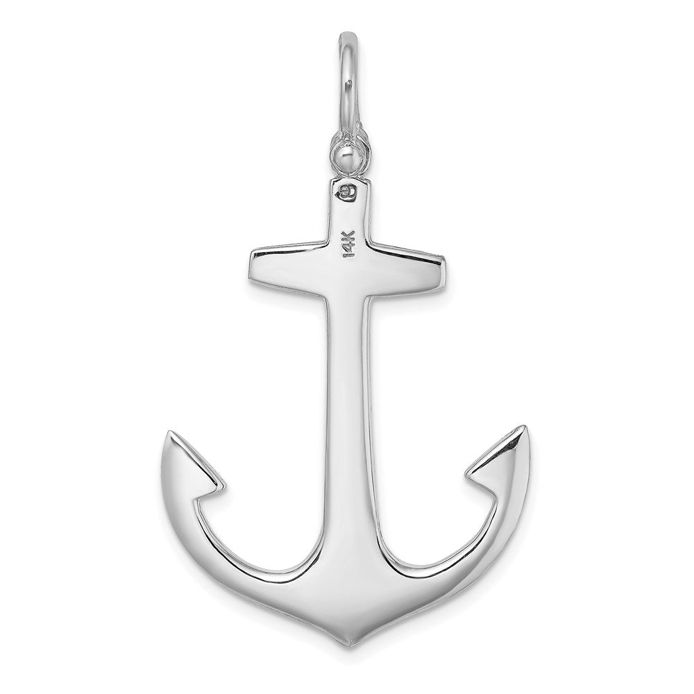 3-D Polished Large Anchor Charm - WBC