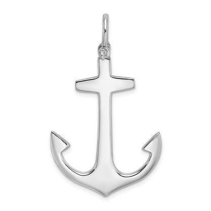 3-D Polished Large Anchor Charm - WBC